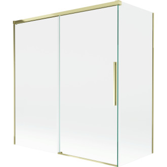 Mexen Rox 2-krídlová posuvná vaňová zástena 150 + 70 x 150 cm, priehľadná, zlatá - 8C9-150-070-50-00