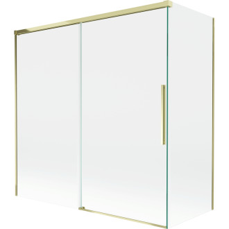 Mexen Rox 2-krídla posuvná vaňová zástena 160 + 70 x 150 cm, priehľadná, zlatá - 8C9-160-070-50-00