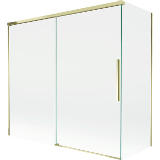 Mexen Rox 2-krídlová posuvná vaňová zástena 170 + 70 x 150 cm, priehľadná, zlatá - 8C9-170-070-50-00