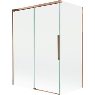 Mexen Rox 2dielna posuvná vaňová zástena 120 + 70 x 150 cm, priehľadná, ružové zlato - 8C9-120-070-60-00