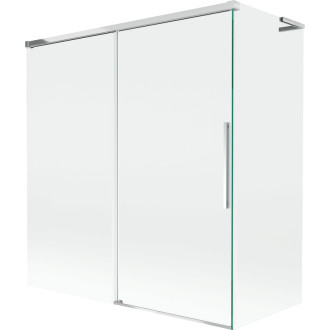 Mexen Rox L 2dielna posuvná vaňová zástena 150 + 70 x 150 cm, priehľadná, chróm - 8C9L-150-070-01-00
