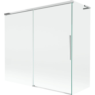 Mexen Rox L 2dielna posuvná vaňová zástena 170 + 75 x 150 cm, priehľadná, chróm - 8C9L-170-075-01-00