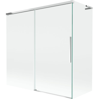 Mexen Rox L 2dielna posuvná vaňová zástena 160 + 80 x 150 cm, priehľadná, chróm - 8C9L-160-080-01-00