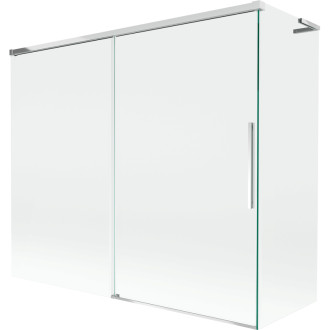 Mexen Rox L 2dielna posuvná vaňová zástena 180 + 90 x 150 cm, priehľadná, chróm - 8C9L-180-090-01-00