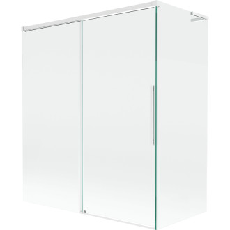 Mexen Rox L 2dielna posuvná vaňová zástena 140 + 70 x 150 cm, priehľadná, biela - 8C9L-140-070-20-00