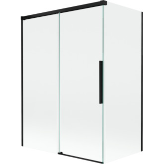 Mexen Rox 2-krídla posuvná vaňová zástena 120 + 70 x 150 cm, priehľadná, čierna - 8C9-120-070-70-00