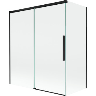 Mexen Rox 2dielna posuvná vaňová zástena 140 + 70 x 150 cm, priehľadná, čierna - 8C9-140-070-70-00