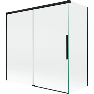 Mexen Rox 2-krídlová posuvná vaňová zástena 160 + 70 x 150 cm, priehľadná, čierna - 8C9-160-070-70-00