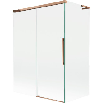 Mexen Rox L 2dielna posuvná vaňová zástena 120 + 70 x 150 cm, priehľadná, ružové zlato - 8C9L-120-070-60-00