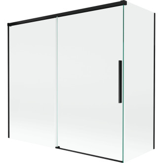 Mexen Rox 2dielna posuvná vaňová zástena 170 + 80 x 150 cm, priehľadná, čierna - 8C9-170-080-70-00