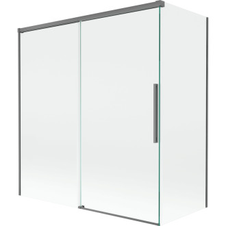 Mexen Rox 2-krídla posuvná vaňová zástena 150 + 70 x 150 cm, priehľadná, strieborná - 8C9-150-070-95-00