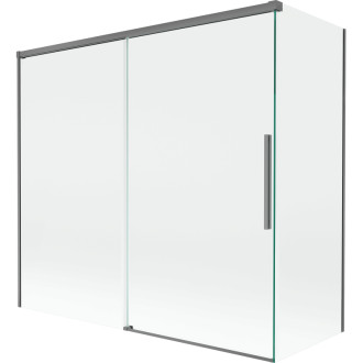 Mexen Rox 2dielna posuvná vaňová zástena 170 + 75 x 150 cm, priehľadná, strieborná - 8C9-170-075-95-00