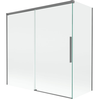 Mexen Rox 2dielna posuvná vaňová zástena 160 + 80 x 150 cm, priehľadná, strieborná - 8C9-160-080-95-00