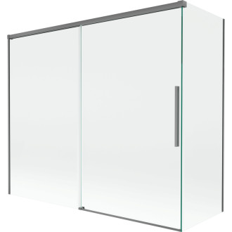 Mexen Rox 2dielna posuvná vaňová zástena 180 + 90 x 150 cm, priehľadná, strieborná - 8C9-180-090-95-00