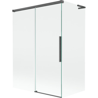 Mexen Rox L 2dielna posuvná vaňová zástena 120 + 70 x 150 cm, priehľadná, kartáčovaná pištoľ gray - 8C9L-120-070-66-00