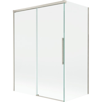 Mexen Rox 2-krídla posuvná vaňová zástena 120 + 70 x 150 cm, priehľadná, kartáčovaný nikel - 8C9-120-070-97-00