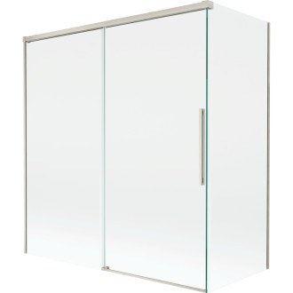 Mexen Rox 2-krídla posuvná vaňová zástena 150 + 70 x 150 cm, priehľadná, kartáčovaný nikel - 8C9-150-070-97-00