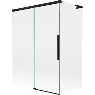 Mexen Rox L 2dielna posuvná vaňová zástena 120 + 70 x 150 cm, priehľadná, čierna - 8C9L-120-070-70-00
