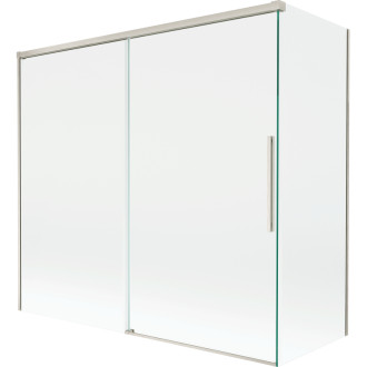 Mexen Rox 2-krídla posuvná vaňová zástena 170 + 70 x 150 cm, priehľadná, kartáčovaný nikel - 8C9-170-070-97-00