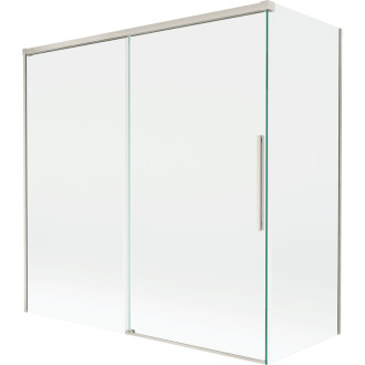 Mexen Rox 2-krídla posuvná vaňová zástena 160 + 75 x 150 cm, priehľadná, kartáčovaný nikel - 8C9-160-075-97-00