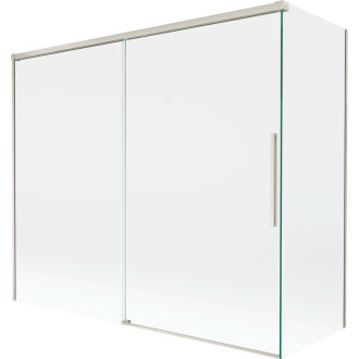 Mexen Rox 2-krídla posuvná vaňová zástena 180 + 80 x 150 cm, priehľadná, kartáčovaný nikel - 8C9-180-080-97-00
