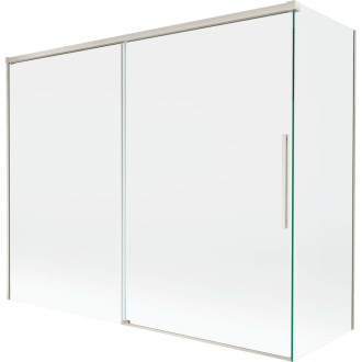 Mexen Rox 2-krídla posuvná vaňová zástena 190 + 80 x 150 cm, priehľadná, kartáčovaný nikel - 8C9-190-080-97-00