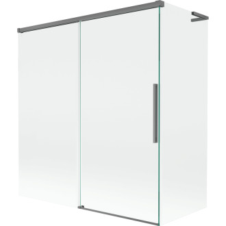 Mexen Rox L 2dielna posuvná vaňová zástena 150 + 70 x 150 cm, priehľadná, strieborná - 8C9L-150-070-95-00