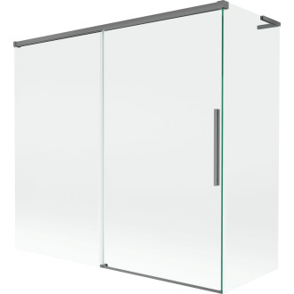 Mexen Rox L 2dielna posuvná vaňová zástena 170 + 70 x 150 cm, priehľadná, strieborná - 8C9L-170-070-95-00