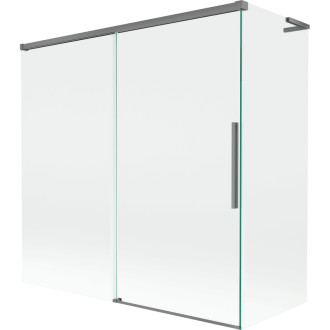 Mexen Rox L 2dielna posuvná vaňová zástena 160 + 80 x 150 cm, priehľadná, strieborná - 8C9L-160-080-95-00