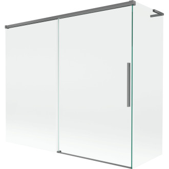 Mexen Rox L 2dielna posuvná vaňová zástena 180 + 90 x 150 cm, priehľadná, strieborná - 8C9L-180-090-95-00