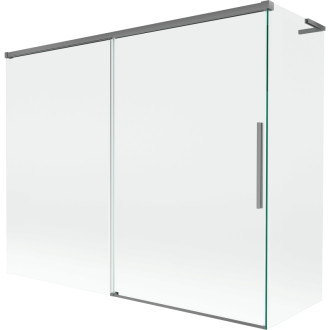 Mexen Rox L 2dielna posuvná vaňová zástena 190 + 90 x 150 cm, priehľadná, strieborná - 8C9L-190-090-95-00