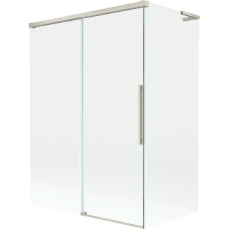 Mexen Rox L 2dielna posuvná vaňová zástena 120 + 70 x 150 cm, priehľadná, kartáčovaný nikel - 8C9L-120-070-97-00