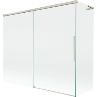 Mexen Rox L 2dielna posuvná vaňová zástena 180 + 80 x 150 cm, priehľadná, kartáčovaný nikel - 8C9L-180-080-97-00