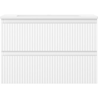 Kúpeľňová skrinka Mexen Rivel 70 cm s umývadlom Otis, 2 zásuvky, drážkovaná, matná biela - 91A20-07047-2-BFF01-W18M01