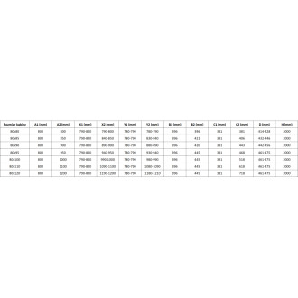 Mexen Rox Duo posuvný sprchovací kút 80 x 75 cm, priehľadný, chróm - 8C2D-080-075-01-00