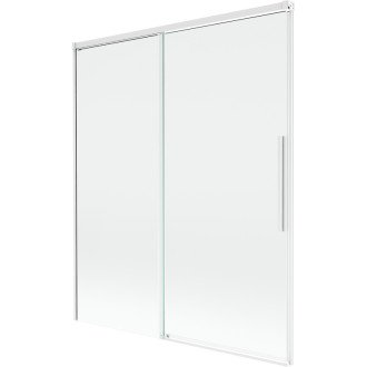 Mexen Rox 2dielna posuvná vaňová zástena 140 x 150 cm, priehľadná, biela - 8C9-140-001-20-00