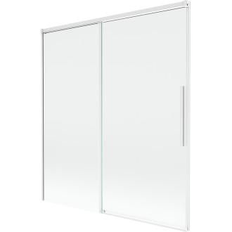 Mexen Rox 2dielna posuvná vaňová zástena 150 x 150 cm, priehľadná, biela - 8C9-150-001-20-00