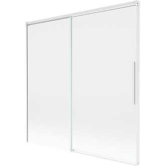 Mexen Rox 2-krídla posuvná vaňová zástena 160 x 150 cm, priehľadná, biela - 8C9-160-001-20-00