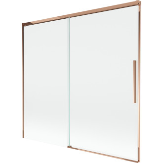 Mexen Rox 2dielna posuvná vaňová zástena 170 x 150 cm, priehľadná, ružové zlato - 8C9-170-001-60-00