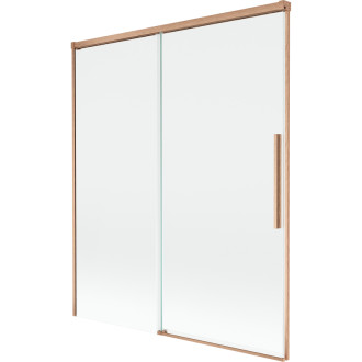 Mexen Rox 2-krídla posuvná vaňová zástena 140 x 150 cm, priehľadná, kartáčovaná meď - 8C9-140-001-65-00