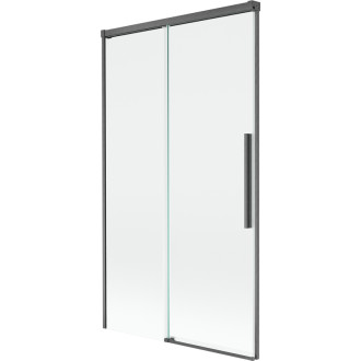 Mexen Rox 2-krídlová posuvná vaňová zástena 100 x 150 cm, priehľadná, kartáčovaná pištoľovo sivá - 8C9-100-001-66-00