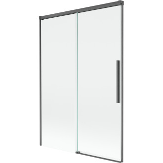 Mexen Rox 2-krídla posuvná vaňová zástena 120 x 150 cm, priehľadná, kartáčovaná pištoľovo sivá - 8C9-120-001-66-00