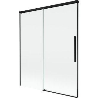 Mexen Rox 2dielna posuvná vaňová zástena 140 x 150 cm, priehľadná, čierna - 8C9-140-001-70-00