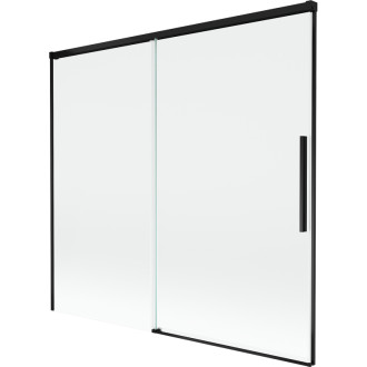 Mexen Rox 2dielna posuvná vaňová zástena 170 x 150 cm, priehľadná, čierna - 8C9-170-001-70-00