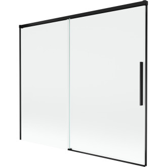 Mexen Rox 2dielna posuvná vaňová zástena 180 x 150 cm, priehľadná, čierna - 8C9-180-001-70-00