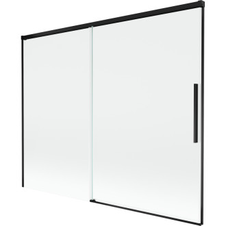 Mexen Rox 2dielna posuvná vaňová zástena 190 x 150 cm, priehľadná, čierna - 8C9-190-001-70-00