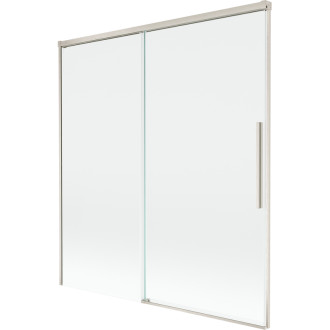 Mexen Rox 2dielna posuvná vaňová zástena 150 x 150 cm, priehľadná, kartáčovaný nikel - 8C9-150-001-97-00