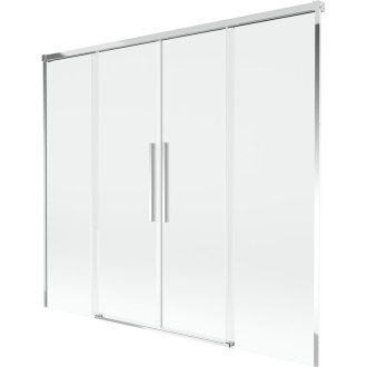 Mexen Rox 2-krídla posuvná vaňová zástena 180 x 150 cm, priehľadná, chróm - 8C9-180-002-01-00