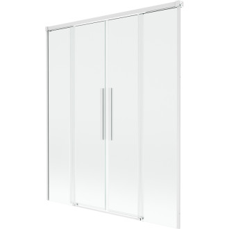Mexen Rox 2dielna posuvná vaňová zástena 150 x 150 cm, priehľadná, biela - 8C9-150-002-20-00
