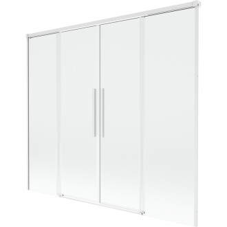 Mexen Rox 2dielna posuvná vaňová zástena 170 x 150 cm, priehľadná, biela - 8C9-170-002-20-00
